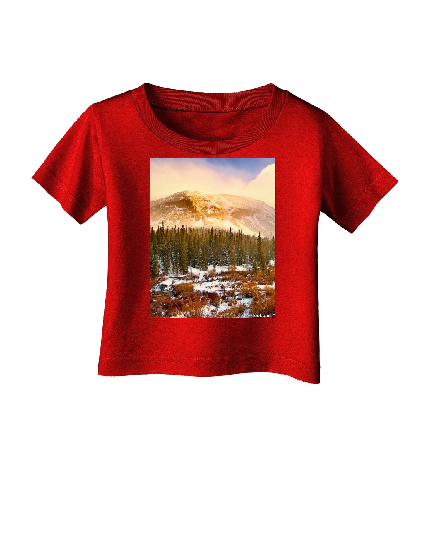 Nature Photography - Mountain Glow Infant T-Shirt Dark by-Infant T-Shirt-TooLoud-Red-06-Months-Davson Sales