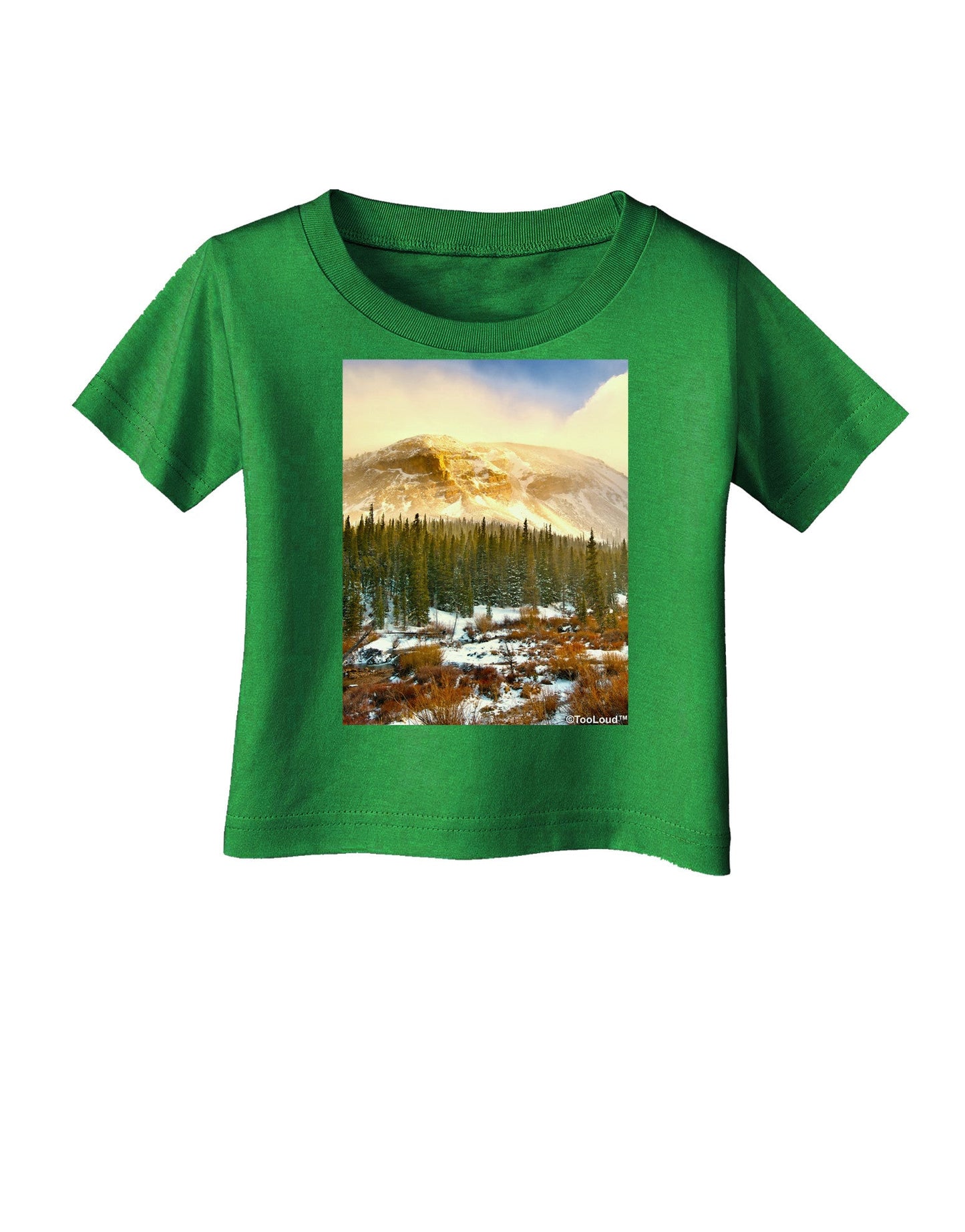 Nature Photography - Mountain Glow Infant T-Shirt Dark by-Infant T-Shirt-TooLoud-Clover-Green-06-Months-Davson Sales