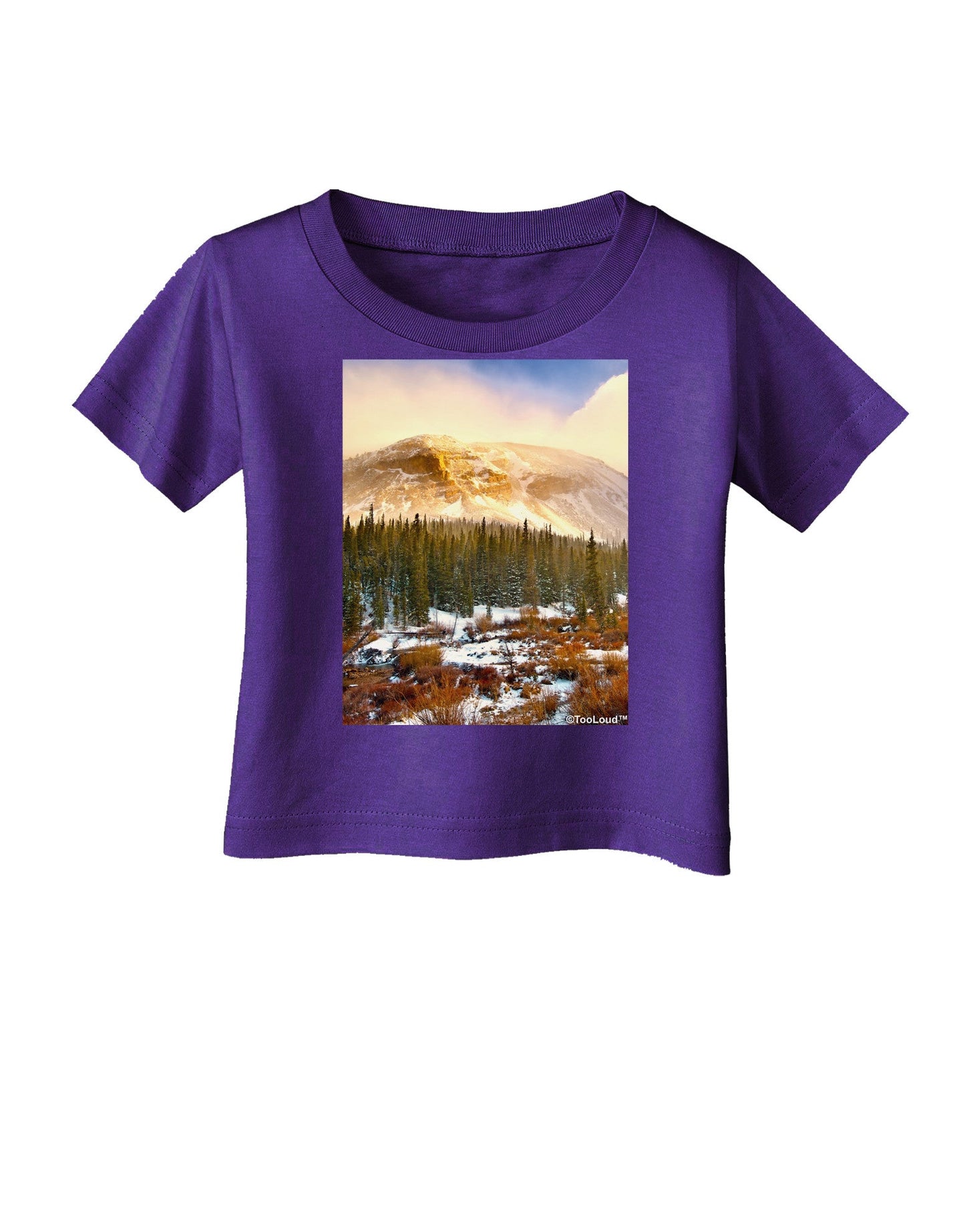 Nature Photography - Mountain Glow Infant T-Shirt Dark by-Infant T-Shirt-TooLoud-Purple-06-Months-Davson Sales