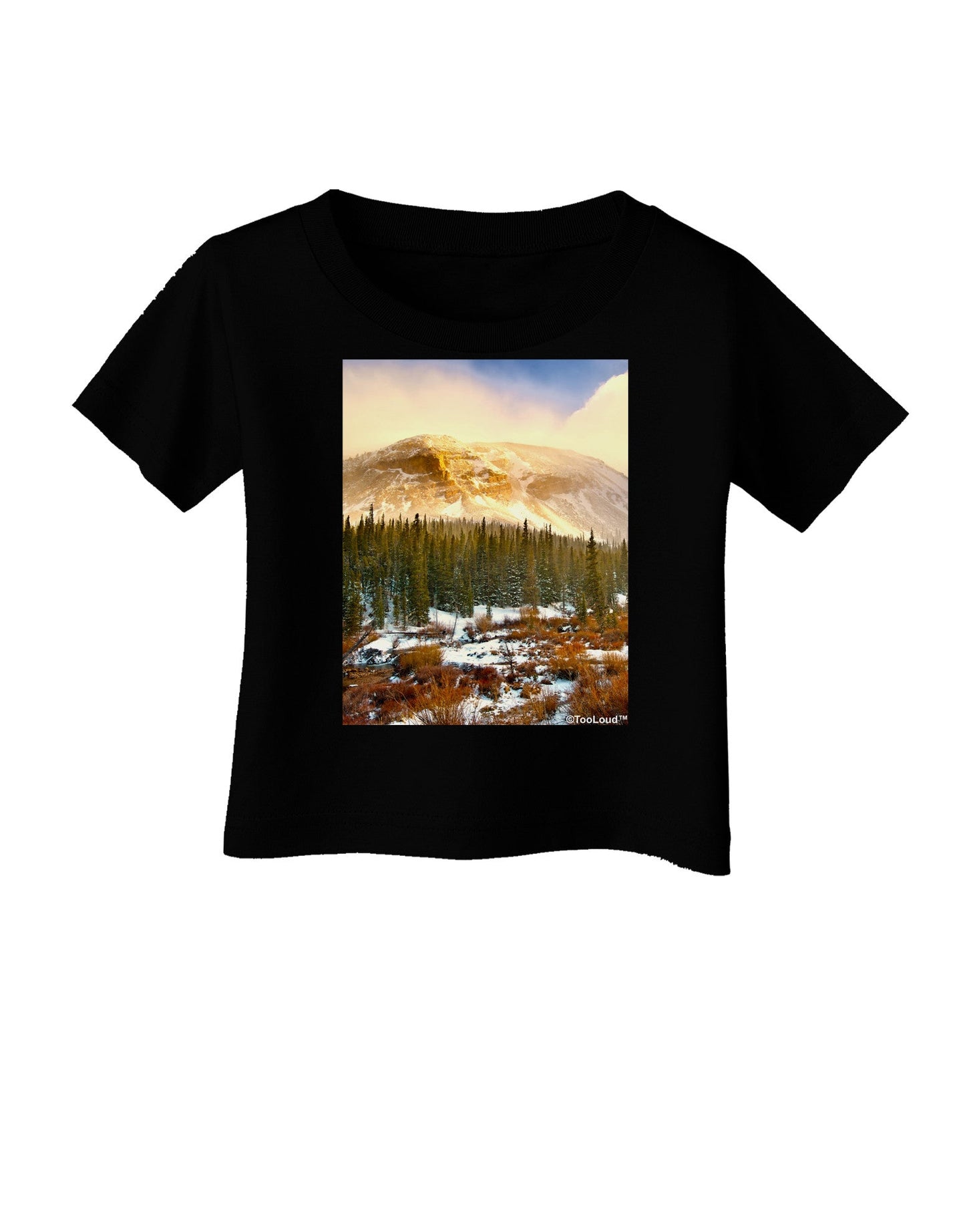 Nature Photography - Mountain Glow Infant T-Shirt Dark by-Infant T-Shirt-TooLoud-Black-06-Months-Davson Sales