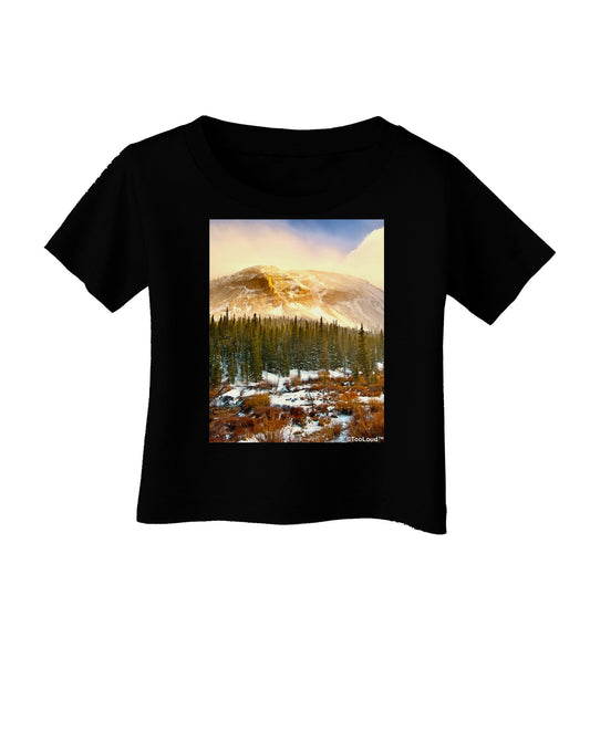 Nature Photography - Mountain Glow Infant T-Shirt Dark by-Infant T-Shirt-TooLoud-Black-06-Months-Davson Sales