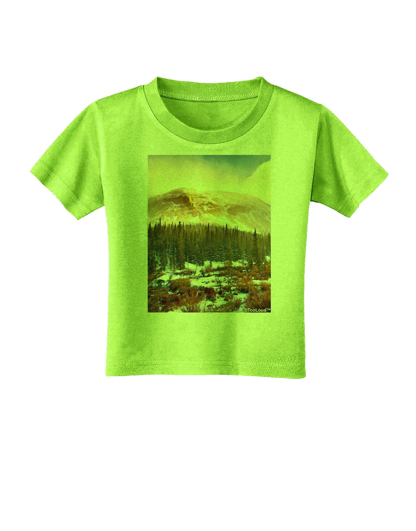 Nature Photography - Mountain Glow Toddler T-Shirt-Toddler T-Shirt-TooLoud-Lime-Green-2T-Davson Sales