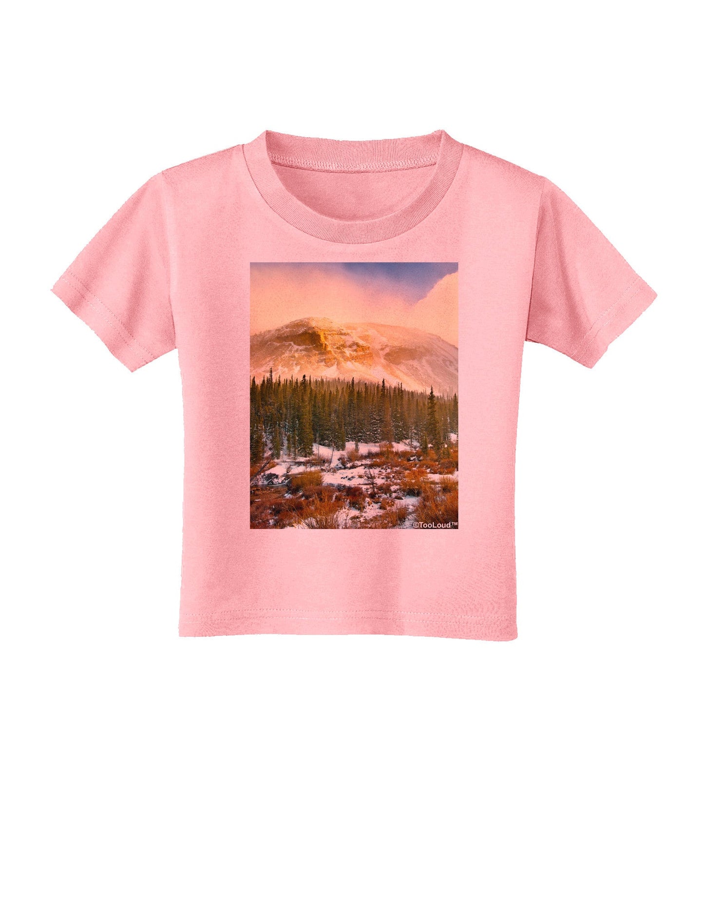 Nature Photography - Mountain Glow Toddler T-Shirt-Toddler T-Shirt-TooLoud-Candy-Pink-2T-Davson Sales