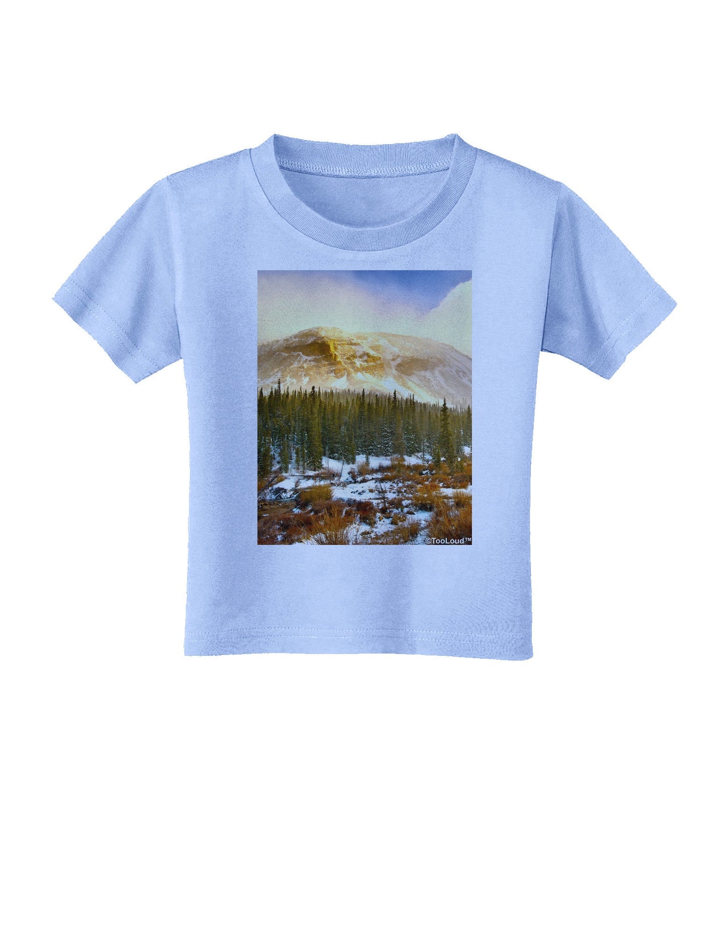 Nature Photography - Mountain Glow Toddler T-Shirt-Toddler T-Shirt-TooLoud-Aquatic-Blue-2T-Davson Sales