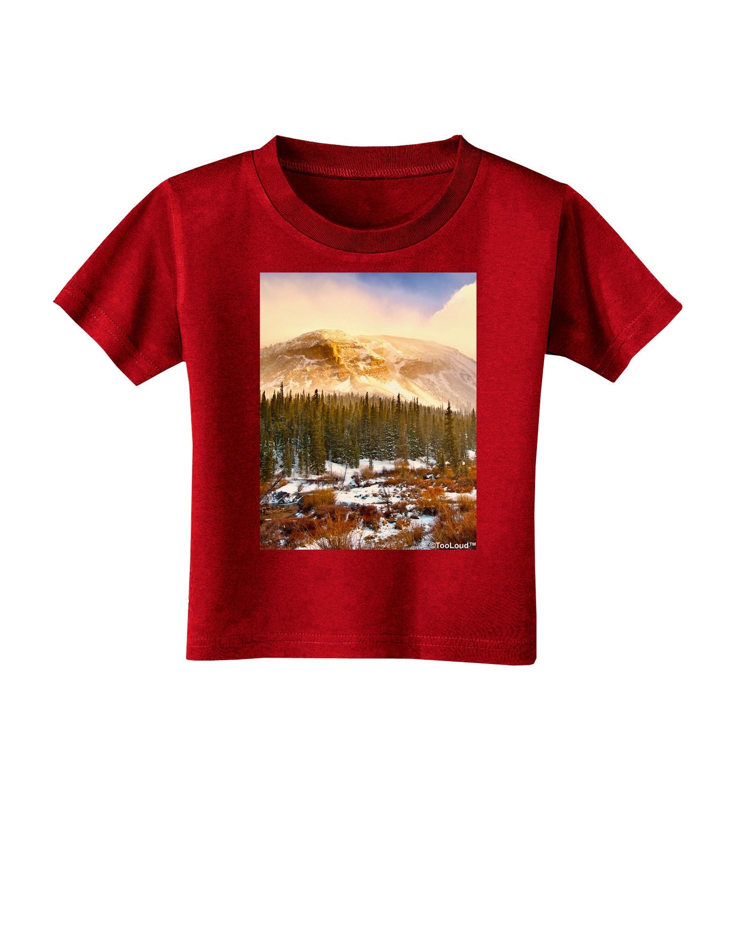 Nature Photography - Mountain Glow Toddler T-Shirt Dark by-Toddler T-Shirt-TooLoud-Red-2T-Davson Sales