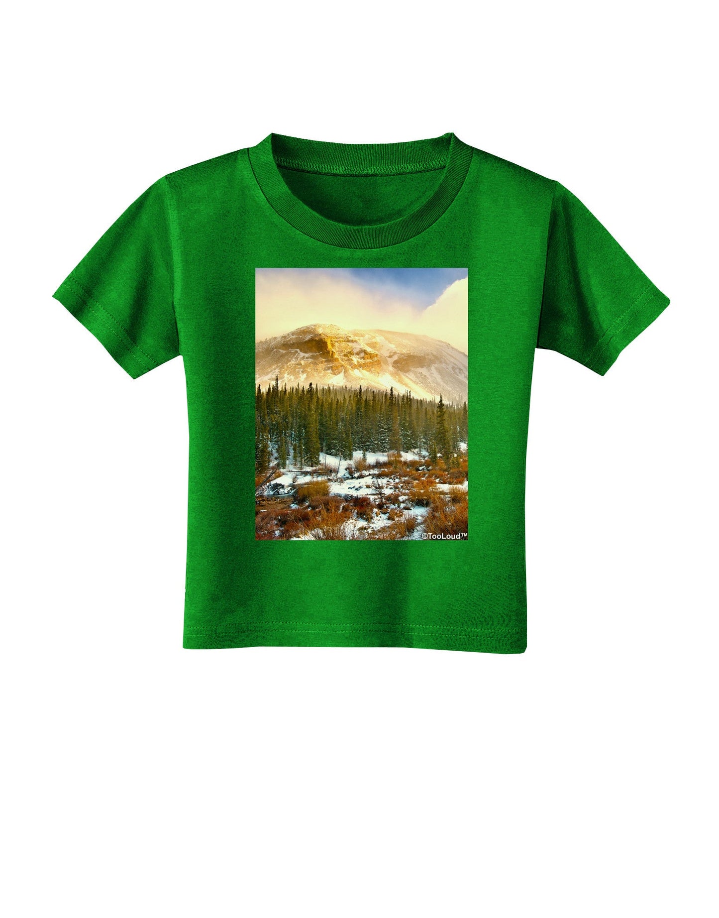 Nature Photography - Mountain Glow Toddler T-Shirt Dark by-Toddler T-Shirt-TooLoud-Clover-Green-2T-Davson Sales
