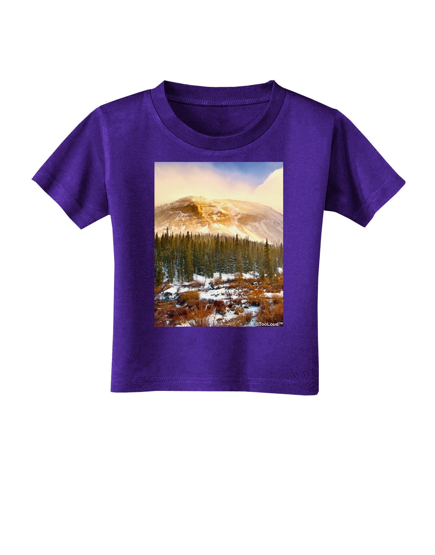 Nature Photography - Mountain Glow Toddler T-Shirt Dark by-Toddler T-Shirt-TooLoud-Purple-2T-Davson Sales