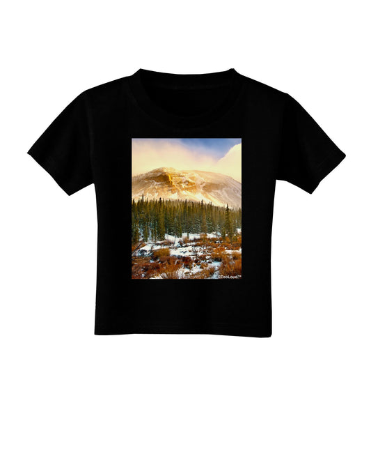 Nature Photography - Mountain Glow Toddler T-Shirt Dark by-Toddler T-Shirt-TooLoud-Black-2T-Davson Sales