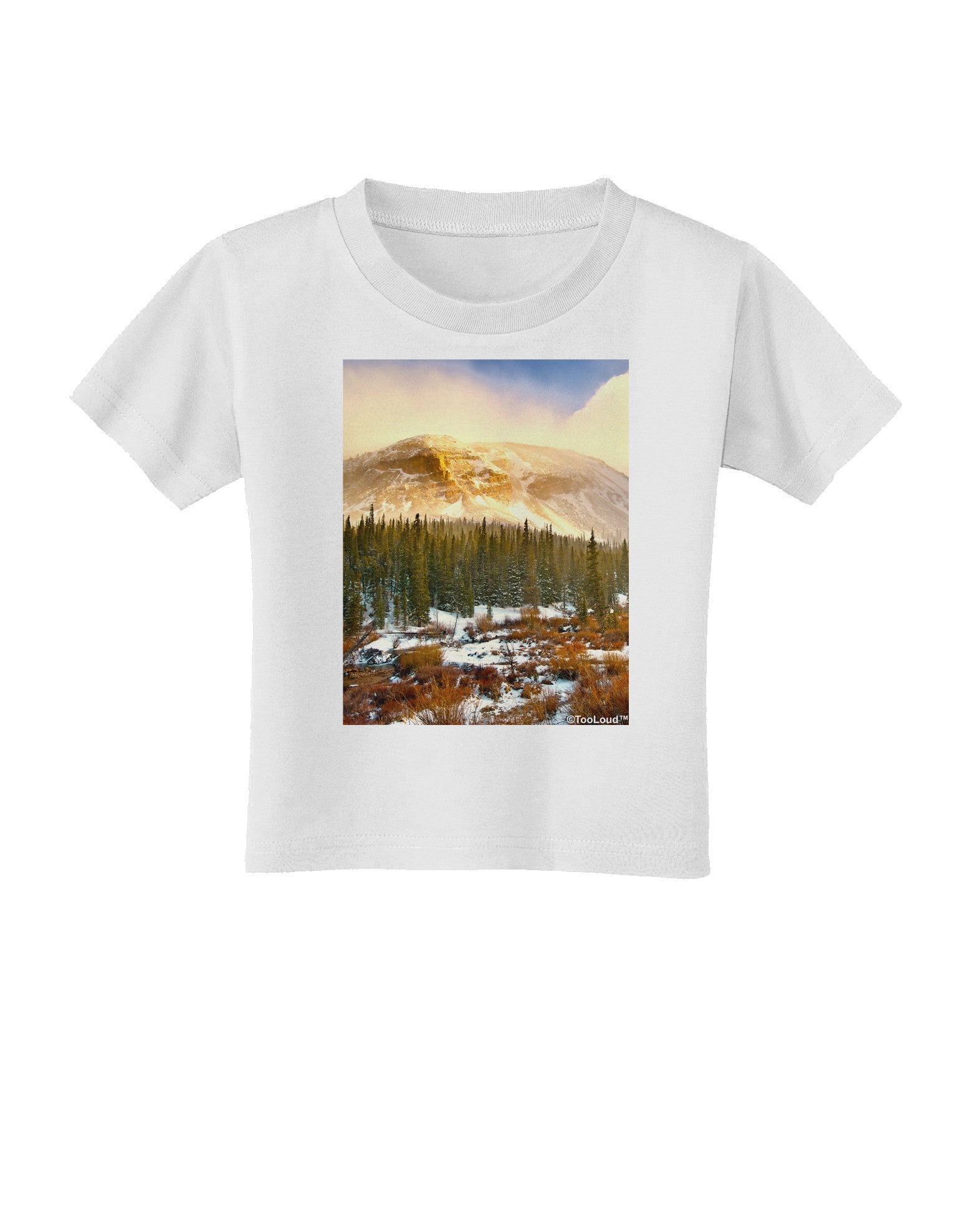 Nature Photography - Mountain Glow Toddler T-Shirt-Toddler T-Shirt-TooLoud-White-2T-Davson Sales