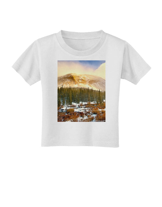 Nature Photography - Mountain Glow Toddler T-Shirt-Toddler T-Shirt-TooLoud-White-2T-Davson Sales