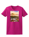 Nature Photography - Mountain Glow Womens Dark T-Shirt-TooLoud-Hot-Pink-Small-Davson Sales