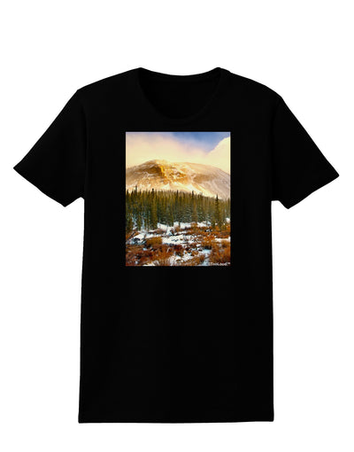 Nature Photography - Mountain Glow Womens Dark T-Shirt-TooLoud-Black-X-Small-Davson Sales