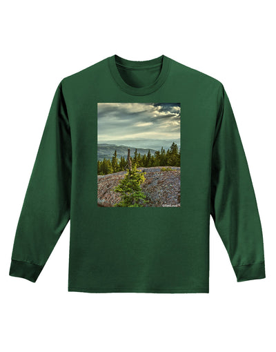 Nature Photography - Pine Kingdom Adult Long Sleeve Dark T-Shirt-TooLoud-Dark-Green-Small-Davson Sales