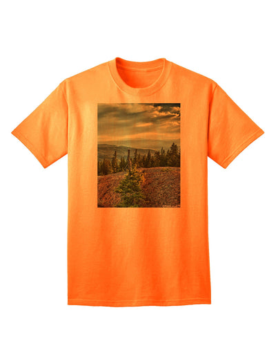 Nature Photography - Pine Kingdom Adult T-Shirt-Mens T-Shirt-TooLoud-Neon-Orange-Small-Davson Sales