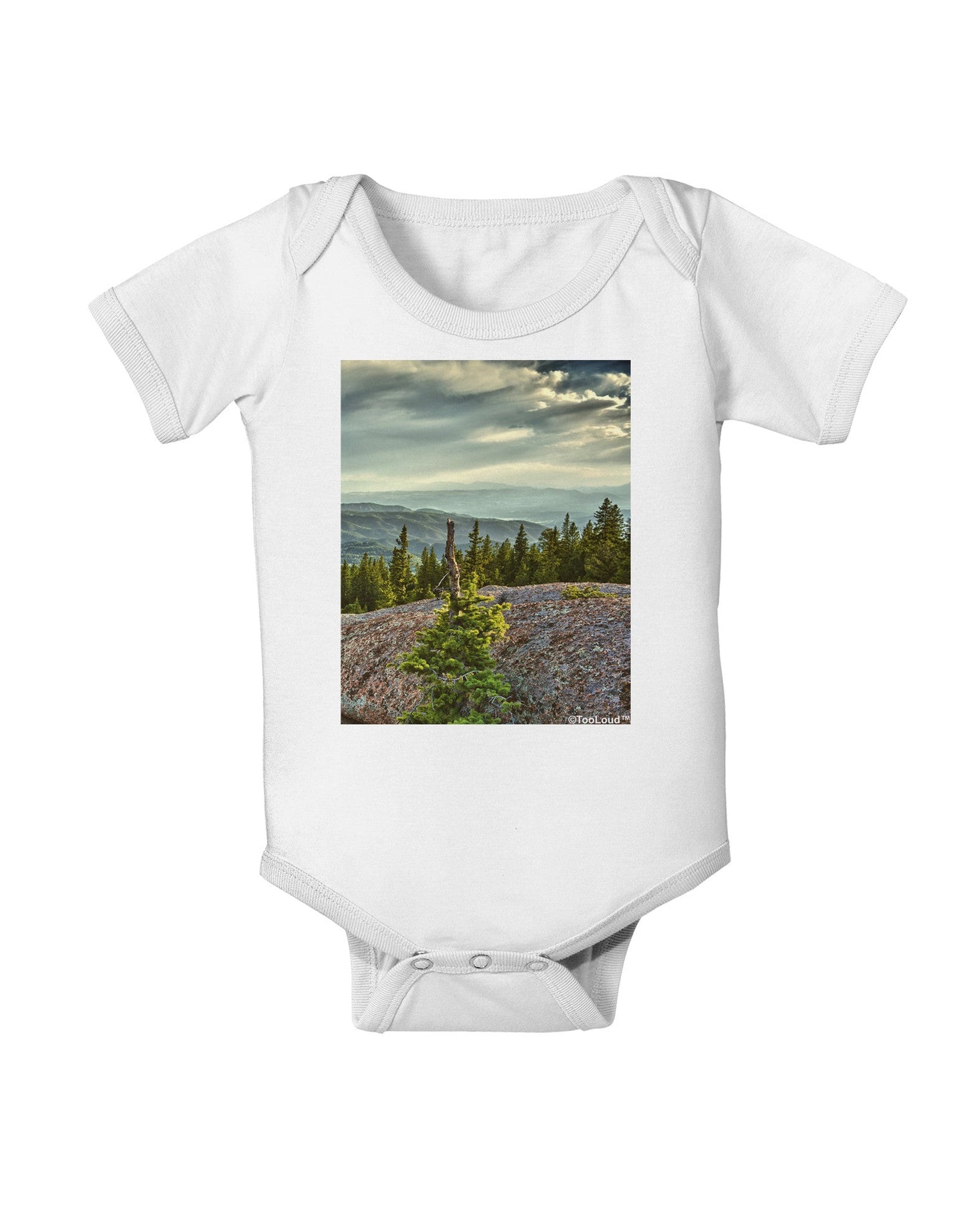 Nature Photography - Pine Kingdom Baby Romper Bodysuit by-Baby Romper-TooLoud-White-06-Months-Davson Sales