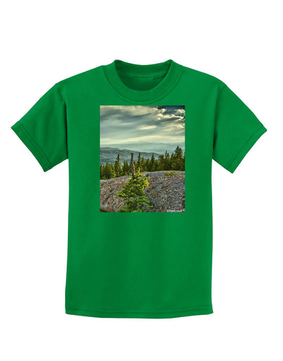 Nature Photography - Pine Kingdom Childrens Dark T-Shirt-Childrens T-Shirt-TooLoud-Kelly-Green-X-Small-Davson Sales