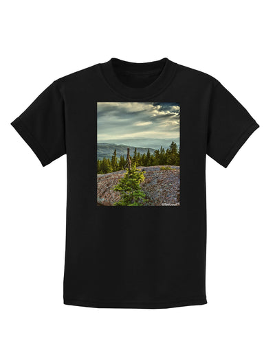 Nature Photography - Pine Kingdom Childrens Dark T-Shirt-Childrens T-Shirt-TooLoud-Black-X-Small-Davson Sales