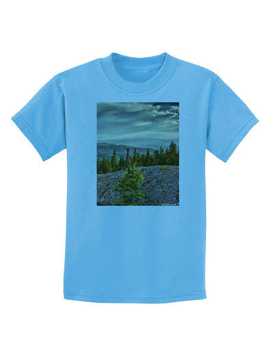 Nature Photography - Pine Kingdom Childrens T-Shirt-Childrens T-Shirt-TooLoud-Aquatic-Blue-X-Small-Davson Sales