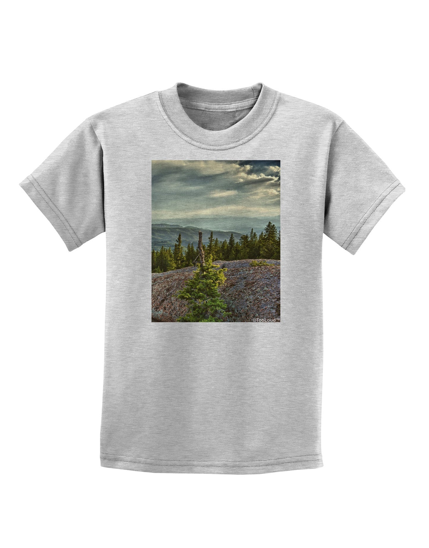 Nature Photography - Pine Kingdom Childrens T-Shirt-Childrens T-Shirt-TooLoud-AshGray-X-Small-Davson Sales