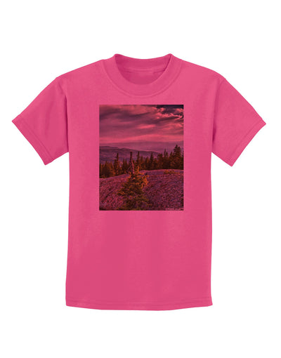 Nature Photography - Pine Kingdom Childrens T-Shirt-Childrens T-Shirt-TooLoud-Sangria-X-Small-Davson Sales