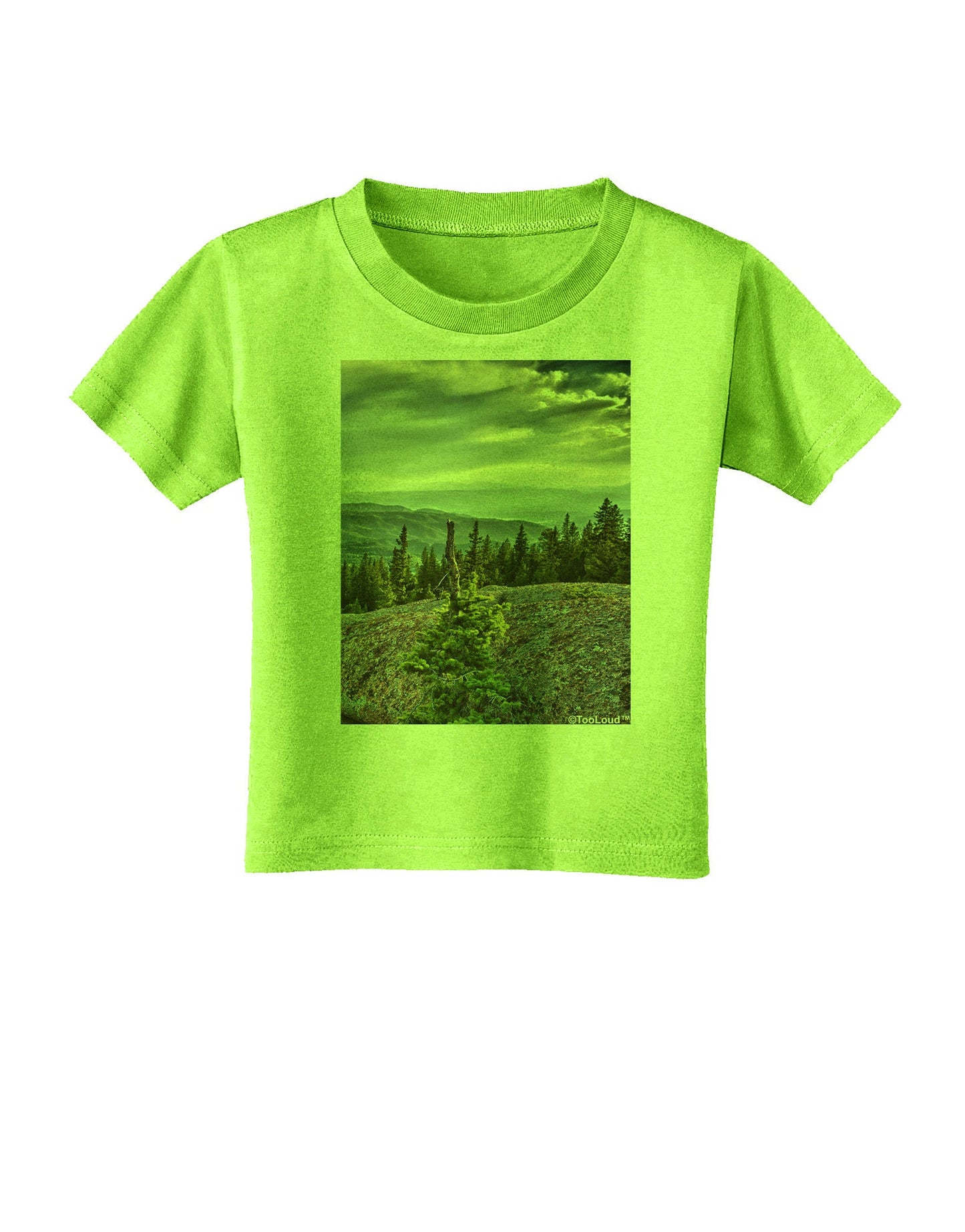 Nature Photography - Pine Kingdom Toddler T-Shirt-Toddler T-Shirt-TooLoud-Lime-Green-2T-Davson Sales