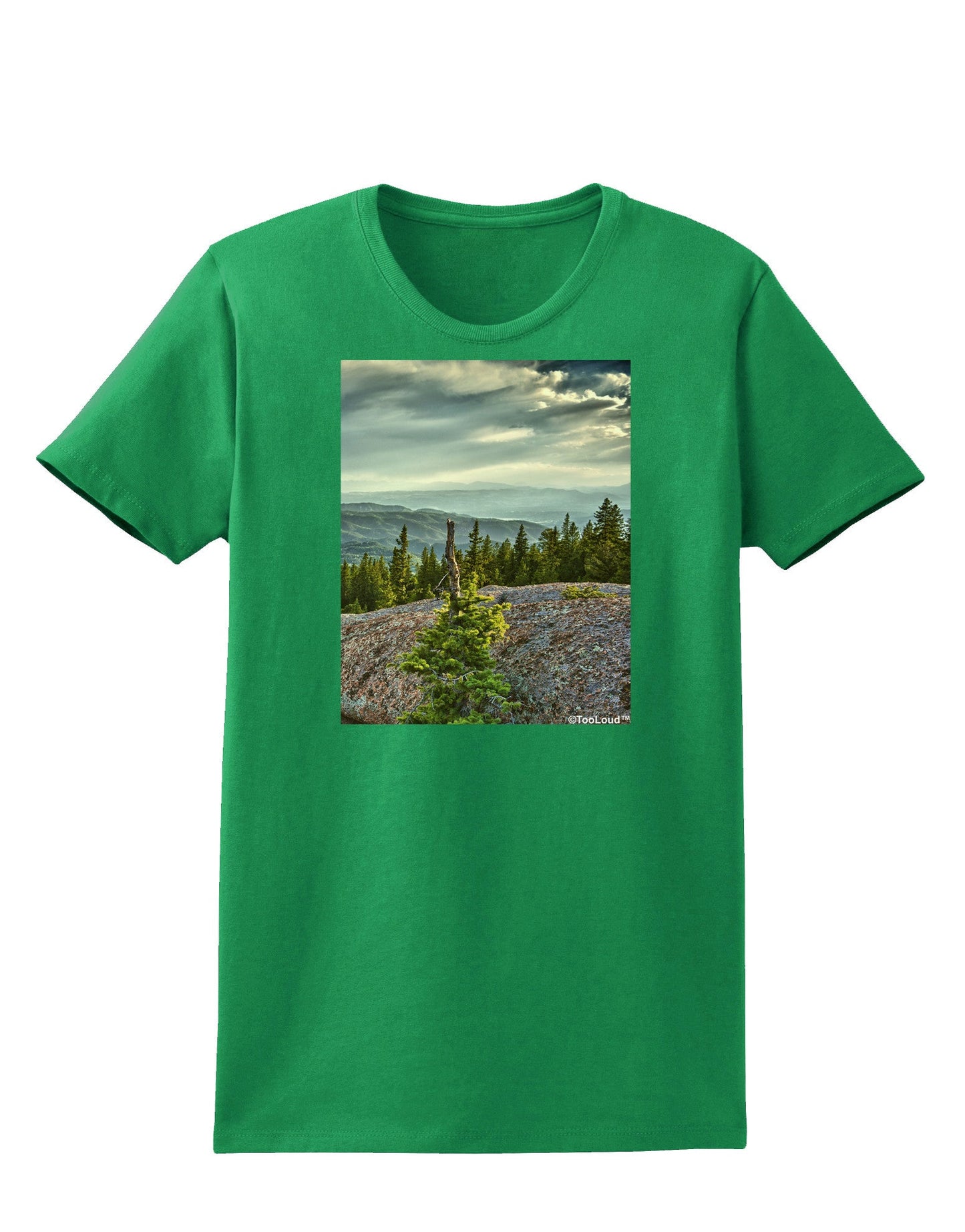 Nature Photography - Pine Kingdom Womens Dark T-Shirt-TooLoud-Kelly-Green-X-Small-Davson Sales