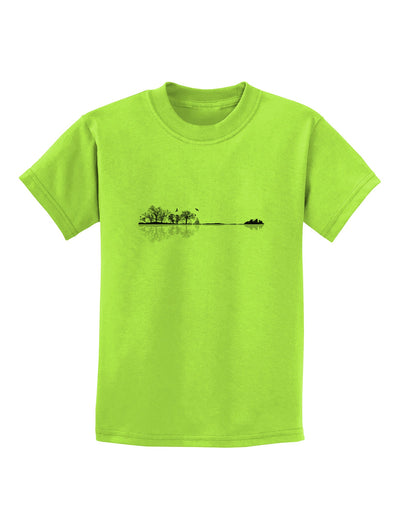 Nature's Harmony Guitar Childrens T-Shirt by TooLoud-Mens T-Shirt-TooLoud-Lime-Green-X-Small-Davson Sales