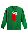 Naughty Coal Cute Christmas Stocking Adult Long Sleeve Dark T-Shirt-TooLoud-Kelly-Green-Small-Davson Sales