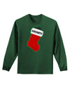 Naughty Coal Cute Christmas Stocking Adult Long Sleeve Dark T-Shirt-TooLoud-Dark-Green-Small-Davson Sales