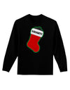 Naughty Coal Cute Christmas Stocking Adult Long Sleeve Dark T-Shirt-TooLoud-Black-Small-Davson Sales