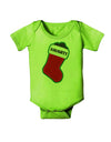 Naughty Coal Cute Christmas Stocking Baby Romper Bodysuit-Baby Romper-TooLoud-Lime-Green-06-Months-Davson Sales