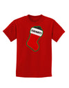 Naughty Coal Cute Christmas Stocking Childrens Dark T-Shirt-Childrens T-Shirt-TooLoud-Red-X-Small-Davson Sales