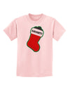 Naughty Coal Cute Christmas Stocking Childrens T-Shirt-Childrens T-Shirt-TooLoud-PalePink-X-Small-Davson Sales