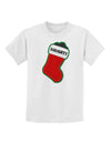 Naughty Coal Cute Christmas Stocking Childrens T-Shirt-Childrens T-Shirt-TooLoud-White-X-Small-Davson Sales