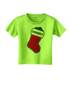 Naughty Coal Cute Christmas Stocking Toddler T-Shirt-Toddler T-Shirt-TooLoud-Lime-Green-2T-Davson Sales