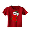 Naughty Coal Cute Christmas Stocking Toddler T-Shirt Dark-Toddler T-Shirt-TooLoud-Red-2T-Davson Sales