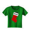 Naughty Coal Cute Christmas Stocking Toddler T-Shirt Dark-Toddler T-Shirt-TooLoud-Clover-Green-2T-Davson Sales