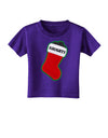 Naughty Coal Cute Christmas Stocking Toddler T-Shirt Dark-Toddler T-Shirt-TooLoud-Purple-2T-Davson Sales