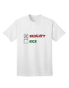 Naughty or Nice Christmas Collection - Sophisticated Adult T-Shirt for the Mischievous at Heart-Mens T-shirts-TooLoud-White-Small-Davson Sales