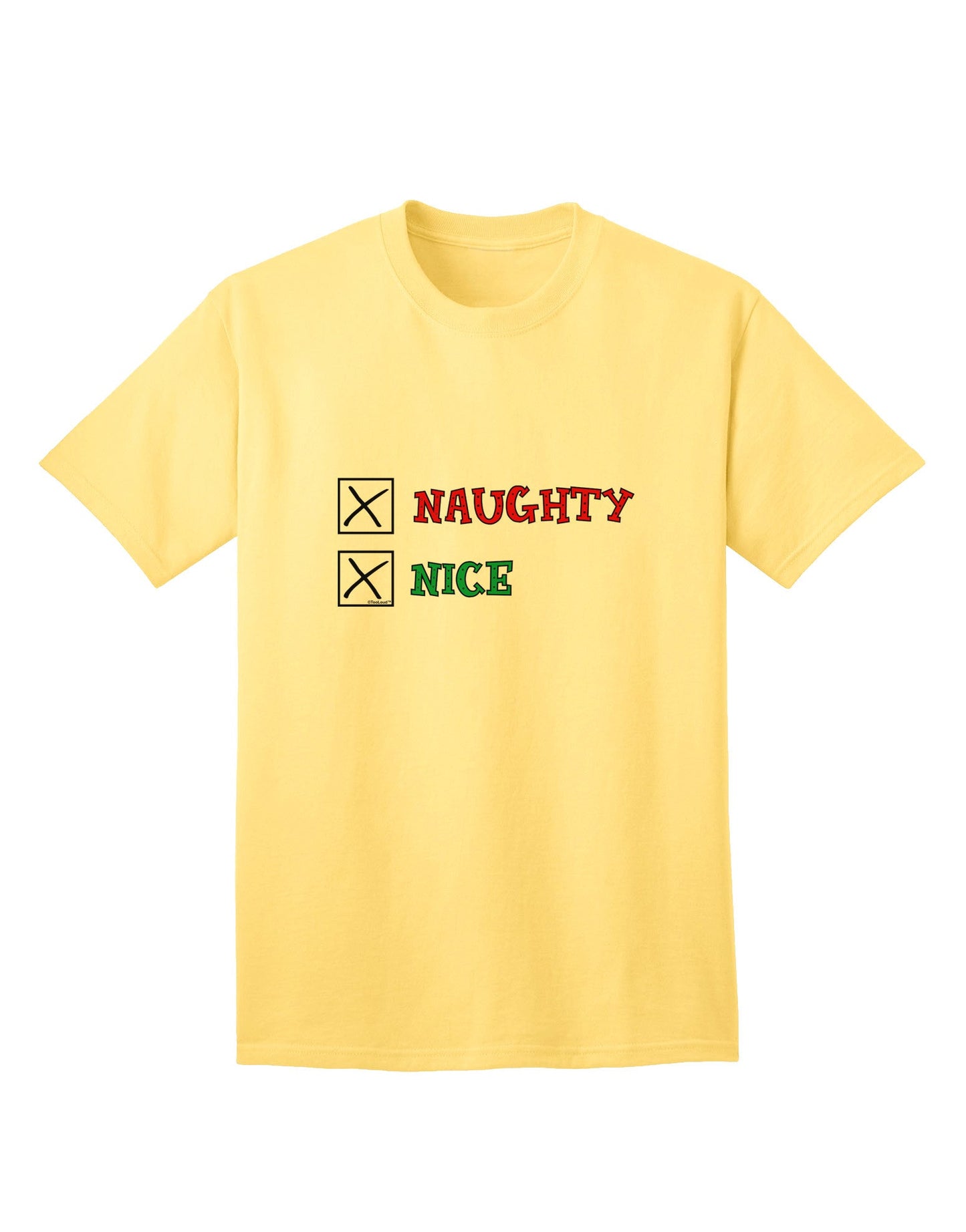 Naughty or Nice Christmas Collection - Sophisticated Adult T-Shirts for the Naughty and Nice-Mens T-shirts-TooLoud-Yellow-Small-Davson Sales