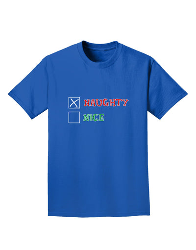 Naughty or Nice Christmas - Naughty Adult Dark T-Shirt-Mens T-Shirt-TooLoud-Royal-Blue-Small-Davson Sales