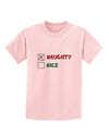 Naughty or Nice Christmas - Naughty Childrens T-Shirt-Childrens T-Shirt-TooLoud-PalePink-X-Small-Davson Sales