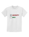 Naughty or Nice Christmas - Naughty Childrens T-Shirt-Childrens T-Shirt-TooLoud-White-X-Small-Davson Sales