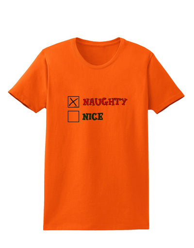 Naughty or Nice Christmas - Naughty Womens T-Shirt-Womens T-Shirt-TooLoud-Orange-X-Small-Davson Sales