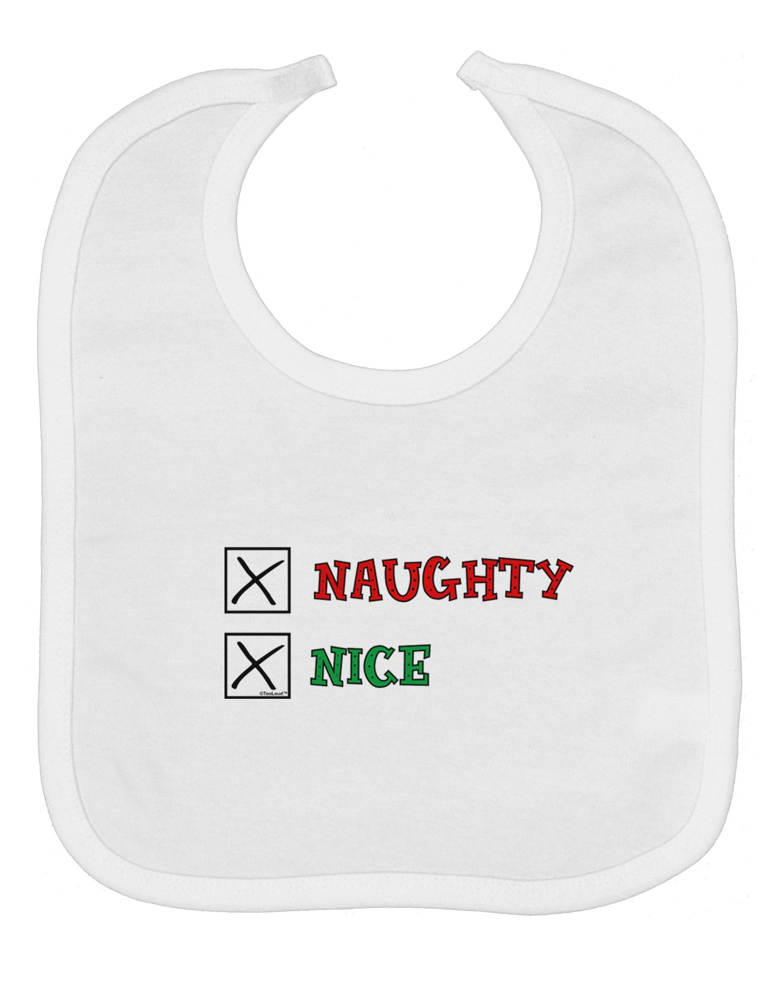 Naughty or Nice Christmas - Naughty and Nice Baby Bib