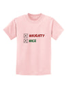 Naughty or Nice Christmas - Naughty and Nice Childrens T-Shirt-Childrens T-Shirt-TooLoud-PalePink-X-Small-Davson Sales