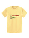 Naughty or Nice Christmas - Naughty and Nice Childrens T-Shirt-Childrens T-Shirt-TooLoud-Daffodil-Yellow-X-Small-Davson Sales