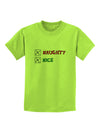 Naughty or Nice Christmas - Naughty and Nice Childrens T-Shirt-Childrens T-Shirt-TooLoud-Lime-Green-X-Small-Davson Sales