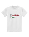 Naughty or Nice Christmas - Naughty and Nice Childrens T-Shirt-Childrens T-Shirt-TooLoud-White-X-Small-Davson Sales