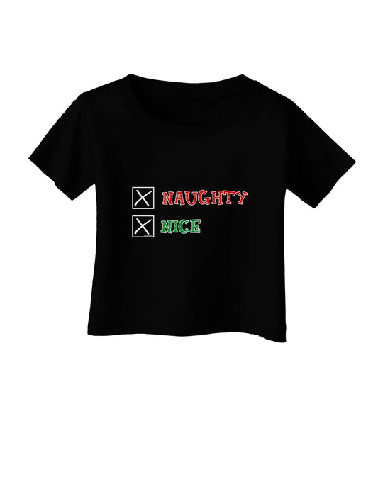 Naughty or Nice Christmas - Naughty and Nice Infant T-Shirt Dark-Infant T-Shirt-TooLoud-Black-06-Months-Davson Sales